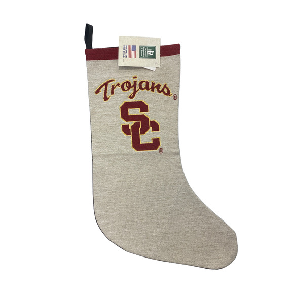 Trojans Christmas Tapestry Stocking University of Southern California - NWT - Picture 1 of 3